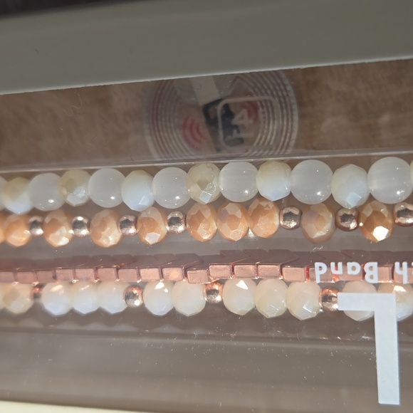 Pink Sky JEWEL Woman's Crystal and Bead Smart Watch Band Fits 41mm - Picture 4 of 4